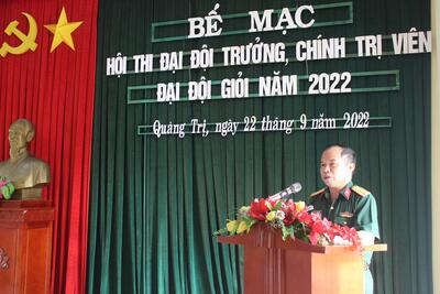 Đại tá Nguyễn Tài Tình, Phó Chỉ huy trưởng, Tham mưu trưởng Bộ CHQS tỉnh phát biểu bế mạc hội thi