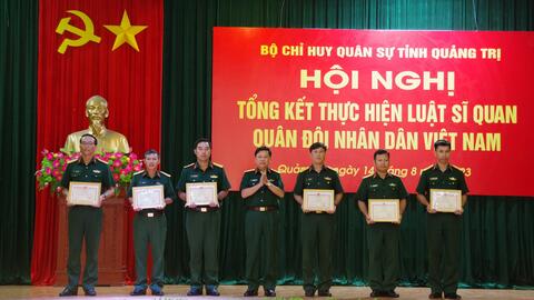Bộ CHQS tỉnh Quảng Trị,  Thực hiện có hiệu quả Luật Sĩ quan Quân đội nhân dân Việt Nam