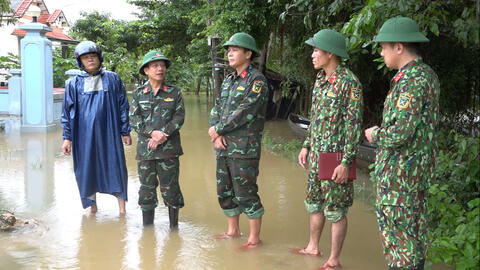 Bộ CHQS tỉnh Quảng Trị kiểm tra công tác phòng chống lũ lụt