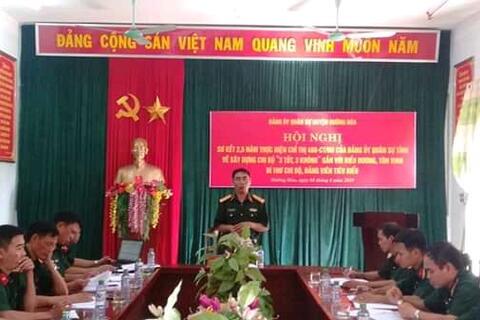Đảng bộ  Quân sự huyện Hướng Hóa sơ kết 2,5 năm thực hiện xây dựng Chi bộ “3 tốt, 3 không”