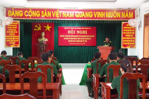 Đảng ủy Quân sự thành phố Đông Hà tổ chức Hội nghị tổng kết 10 năm thực hiện Nghị quyết 623-NQ/QUTW của Quân ủy Trung ương