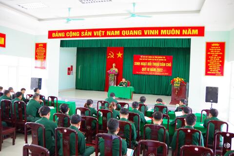 Ban CHQS các huyện, thị, thành phố tổ chức sinh hoạt đối thoại dân chủ quý 4 năm 2022
