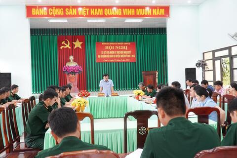 Đảng bộ Quân sự huyện Cam Lộ: Hội nghị sơ kết giữa nhiệm kỳ thực hiện Nghị quyết Đại hội Đảng bộ Quân sự huyện nhiệm kỳ 2020-2025