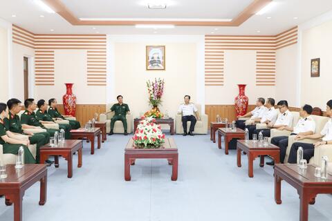 Bộ CHQS tỉnh Quảng Trị làm việc với Bộ Tư lệnh Vùng 3 Hải quân hiệp đồng thống nhất tổ chức Hội thao Hải đội dân quân Thường trực năm 2023