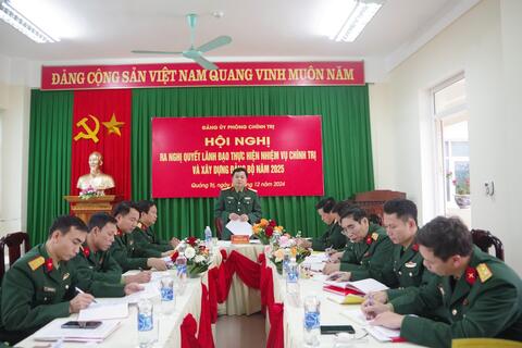 Đảng ủy Phòng Chính trị ra Nghị quyết lãnh đạo thực hiện nhiệm vụ năm 2025