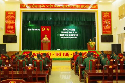 Bộ Chỉ huy Quân sự tỉnh Quảng Trị tổ chức Hội nghị tập huấn thực hiện Đề án 1371 và nghiệp vụ báo cáo viên pháp luật