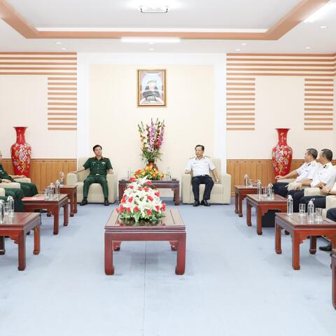 Bộ CHQS tỉnh Quảng Trị làm việc với Bộ Tư lệnh Vùng 3 Hải quân hiệp đồng thống nhất tổ chức Hội thao Hải đội dân quân Thường trực năm 2023