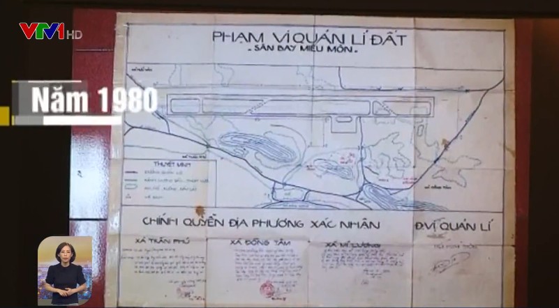 Bản đồ và mốc giới sân bay Miếu Môn tại Đồng Tâm, Hà Nội